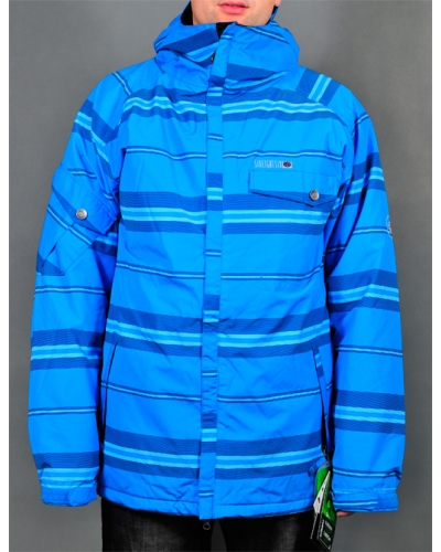 Kurtka snowboardowa 686 Factor Insulated Jacket league stripe blue