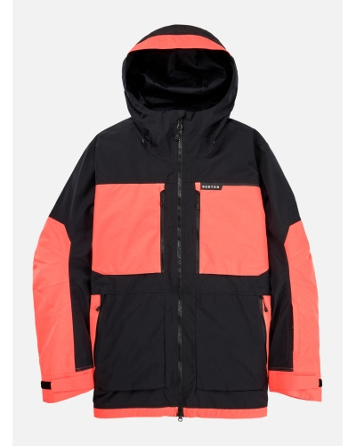Kurtka snowboardowa Burton Frostner True Black/Tetra Orange