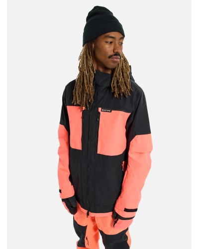 Kurtka snowboardowa Burton Frostner True Black/Tetra Orange