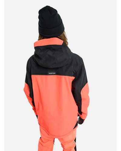 Kurtka snowboardowa Burton Frostner True Black/Tetra Orange