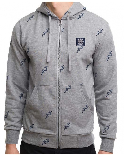 Bluza TURBOKOLOR Moder Hood - Grey Heather/Torch Print