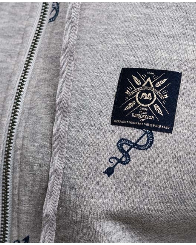 Bluza TURBOKOLOR Moder Hood - Grey Heather/Torch Print